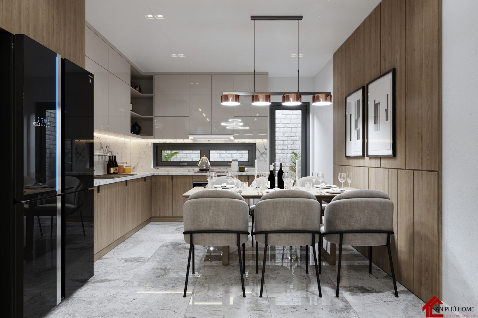 thiế kế thi công bếp theo yêu cầu
